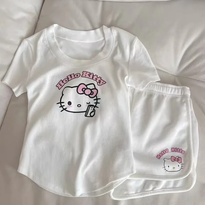 Imitation Cotton Pajamas Women's Summer Short-sleeved Thin Round Neck Cover Casual Sweet Set
Imitation Cotton Pajamas Women's Summer Short-sleeved Thin Round Neck Cover Casual Sweet Set