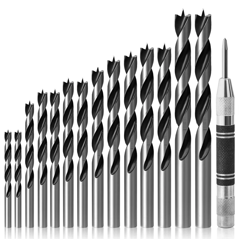 Fresh Double Fluted 14PCS Wood Drill Bit Set With Center Punch Designed For Carpenters And All Type Wood Varieties
Fresh Double Fluted 14PCS Wood Drill Bit Set With Center Punch Designed For Carpenters And All Type Wood Varieties