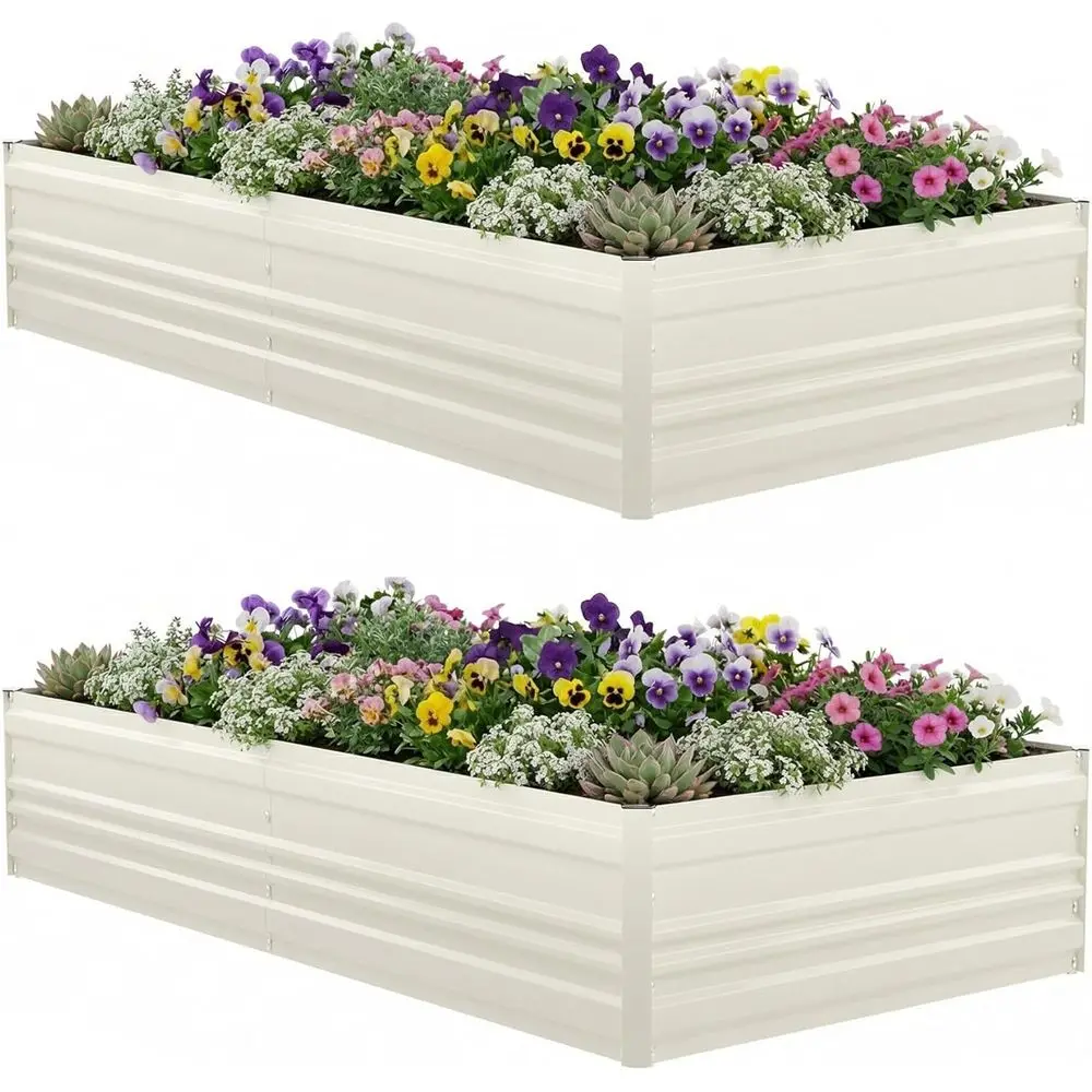 WORKPRO 2PK 7.5x4x1t Outdoor Galvanized Raised Garden Bed, Rust-Resistant Planter Raised Beds or Vegetable, lowers, Herbs, White
WORKPRO 2PK 7.5x4x1t Outdoor Galvanized Raised Garden Bed, Rust-Resistant Planter Raised Beds or Vegetable, lowers, Herbs, White
