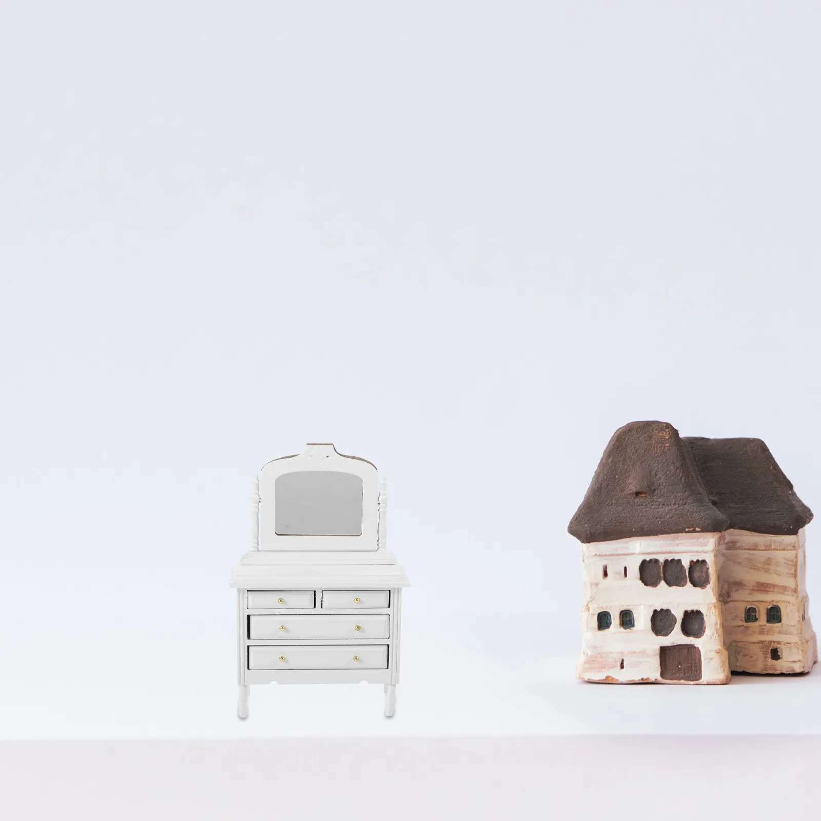 1:12 Scale Miniature Wooden Dressing Table Cabinet Small Bedroom Furniture Mini House Accessories Miniature Cabinet Decor
1:12 Scale Miniature Wooden Dressing Table Cabinet Small Bedroom Furniture Mini House Accessories Miniature Cabinet Decor