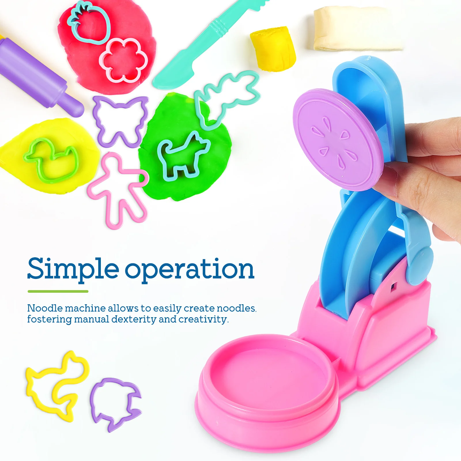 22Pcs Clay Mold Tools Kit Animal Figures Noodle Machine Creative Playset Perfect for Baking Classroom Kids Fun
22Pcs Clay Mold Tools Kit Animal Figures Noodle Machine Creative Playset Perfect for Baking Classroom Kids Fun