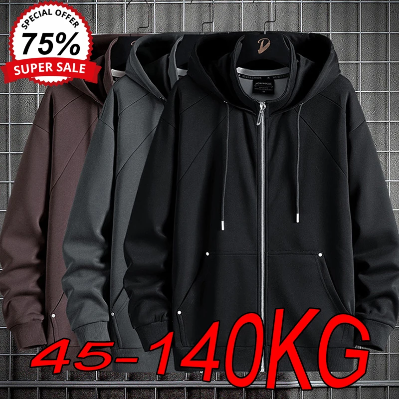 Большой размер 8XL, мужские толстовки с капюшоном, куртка, осень-зима, повседневная мода, кардиган на молнии, топы, большие размеры 45-140 кг, однотонные толстовки
Большой размер 8XL, мужские толстовки с капюшоном, куртка, осень-зима, повседневная мода, кардиган на молнии, топы, большие размеры 45-140 кг, однотонные толстовки