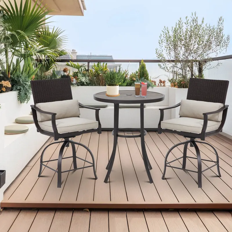 !@Dwoo Modern 3 Piece Outdoor Patio Set Garden Courtyard High Swivel Bar Stools Round Table Set
!@Dwoo Modern 3 Piece Outdoor Patio Set Garden Courtyard High Swivel Bar Stools Round Table Set
