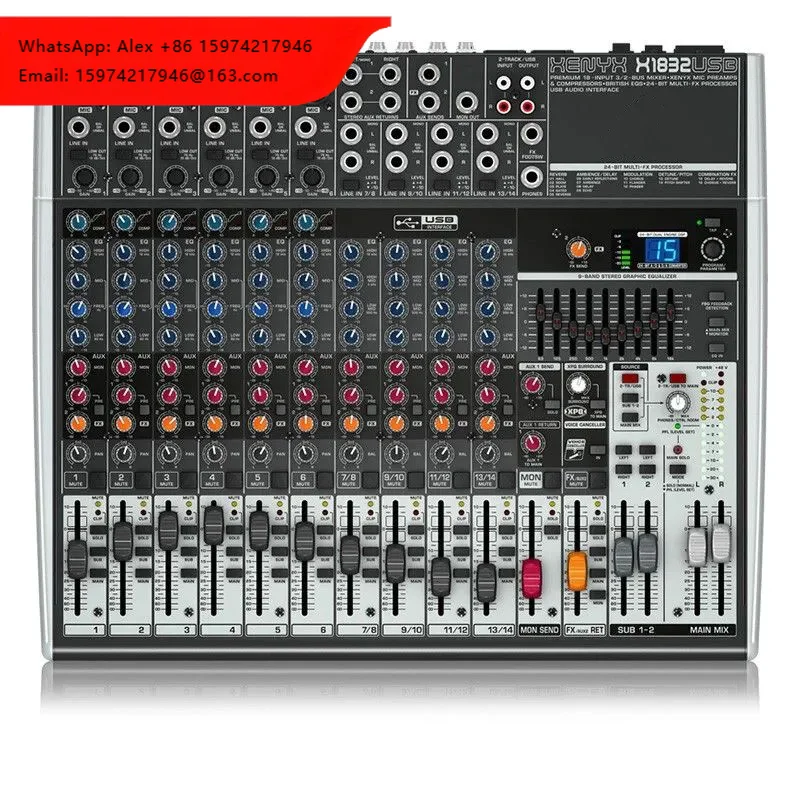 18-Channel Audio Mixing Console |X1832 Analog Mixer With Dual FX Processors, 6 XENYX Preamps, Subgroups & USB For PA System
18-Channel Audio Mixing Console |X1832 Analog Mixer With Dual FX Processors, 6 XENYX Preamps, Subgroups & USB For PA System