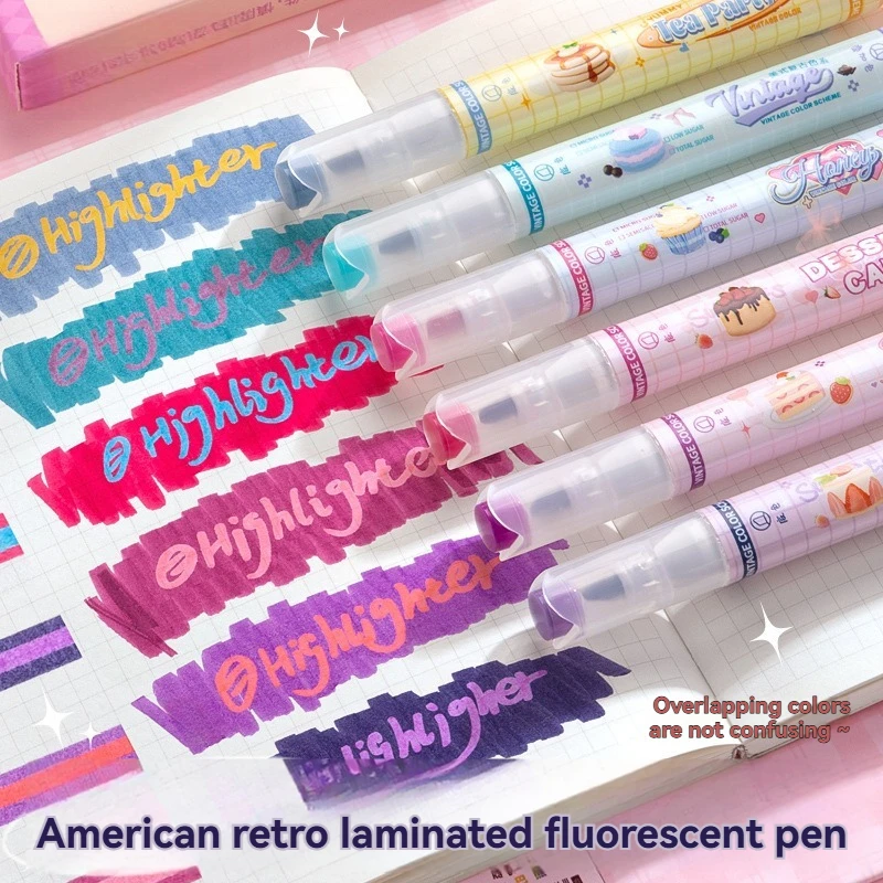 6Pcs Stacked Color Dual Head Fluorescent Pen School Large Capacity Color Marker Pen To Mark Key Points
6Pcs Stacked Color Dual Head Fluorescent Pen School Large Capacity Color Marker Pen To Mark Key Points