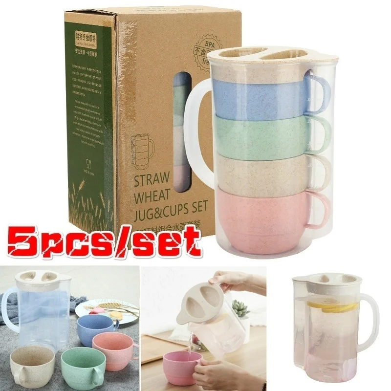 5pcs/set 1.6L Large Capacity Plastic Heat Resistant Cold Kettle Set for Tea Coffee Soy Milk Juice Drinkware Pot Nice Kettle Set
5pcs/set 1.6L Large Capacity Plastic Heat Resistant Cold Kettle Set for Tea Coffee Soy Milk Juice Drinkware Pot Nice Kettle Set