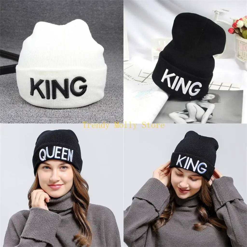 N5KB Ski Beanie Hat King Queen Hat For Couples Knit Hat Couple Hat Skull Hat Bonnet
N5KB Ski Beanie Hat King Queen Hat For Couples Knit Hat Couple Hat Skull Hat Bonnet