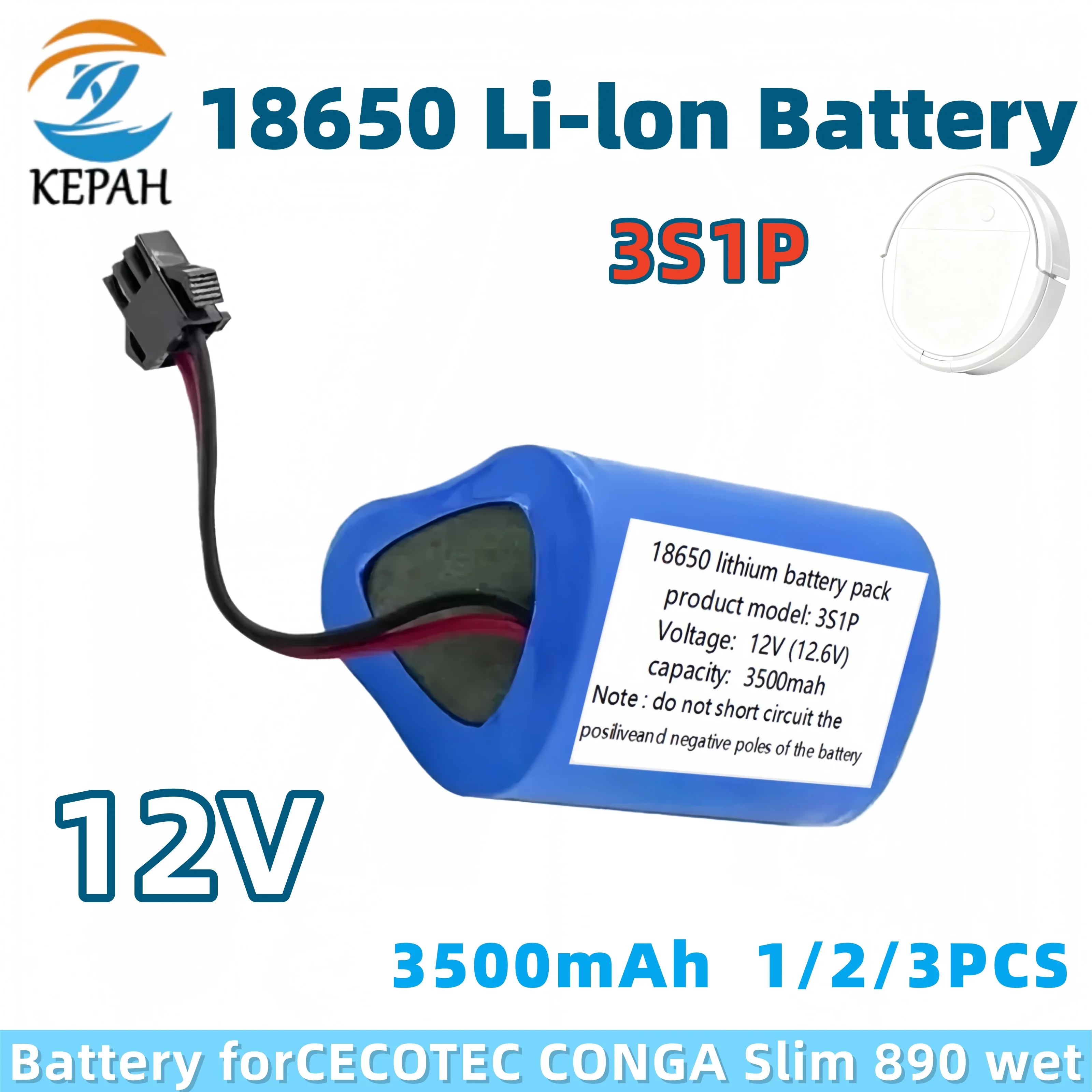 3S1P 18650 Lithium-Ion Battery|12V 3500mAh 12.6V/11.1V Power Supply for CCTV, Camera, Fascia Gun
3S1P 18650 Lithium-Ion Battery|12V 3500mAh 12.6V/11.1V Power Supply for CCTV, Camera, Fascia Gun