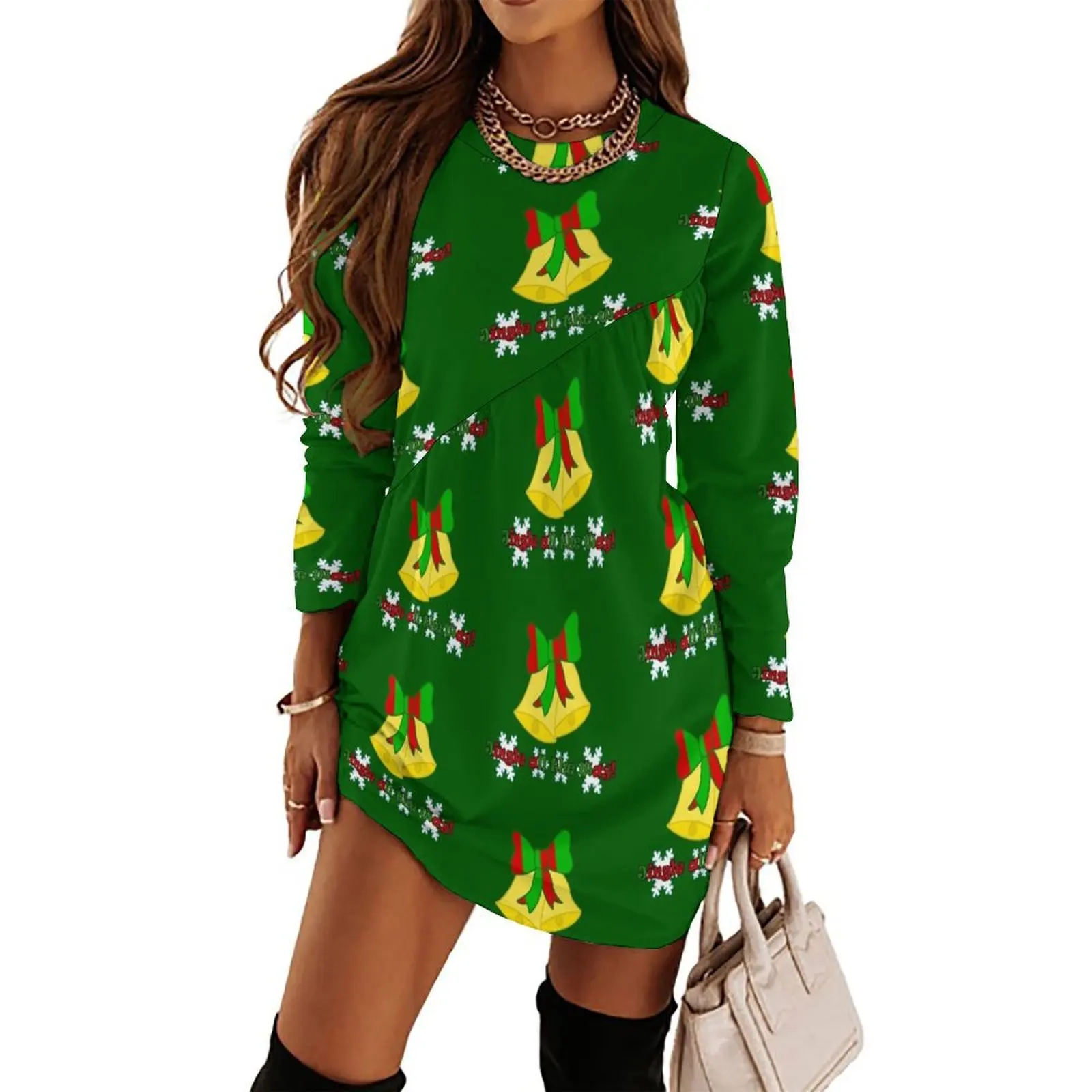 Christmas Bells Long Sleeved Dress dress party night ladies dresses for women 2024
Christmas Bells Long Sleeved Dress dress party night ladies dresses for women 2024