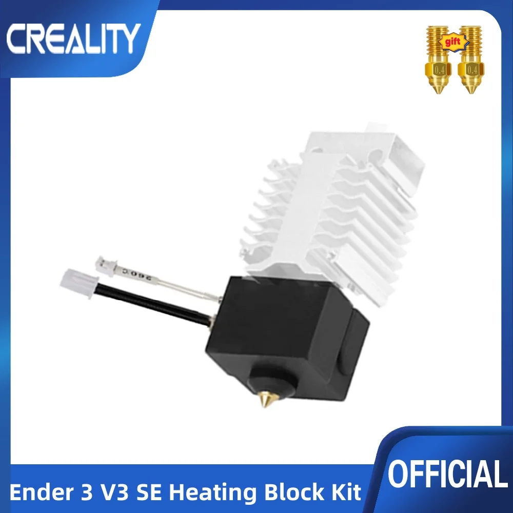 Creality Ender 3 V3 SE Hotend Kit, Ender 3 V3 SE Extruder Hotend 260℃ High-Temperature Resistance Hotend Heater Block
Creality Ender 3 V3 SE Hotend Kit, Ender 3 V3 SE Extruder Hotend 260℃ High-Temperature Resistance Hotend Heater Block