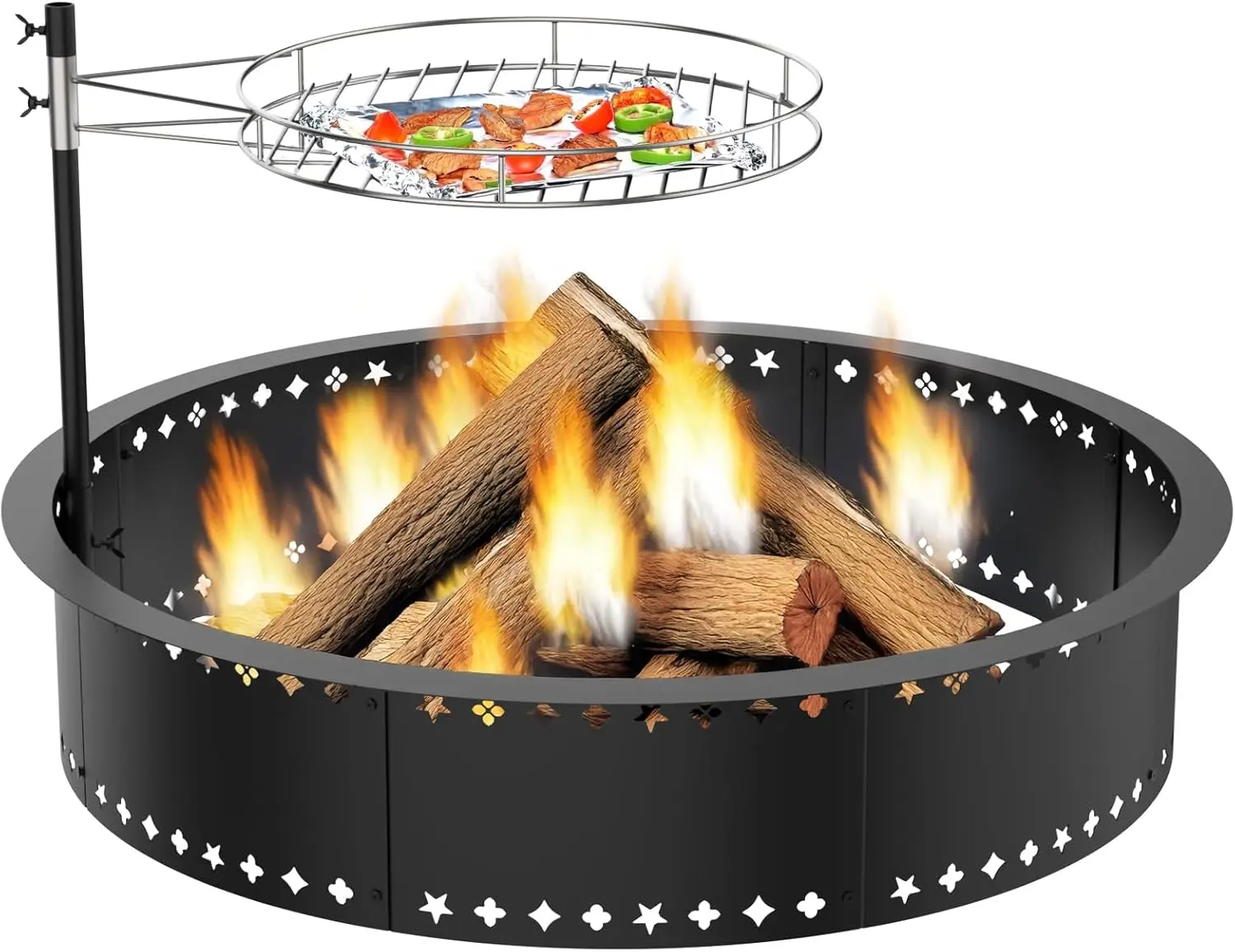 36inch Fire Pit with Grill, DIY Smokeless Firepit Bowl Metal Fire Rings for Outside, Large Round Smokeless Firepit Insert, Heavy
36inch Fire Pit with Grill, DIY Smokeless Firepit Bowl Metal Fire Rings for Outside, Large Round Smokeless Firepit Insert, Heavy