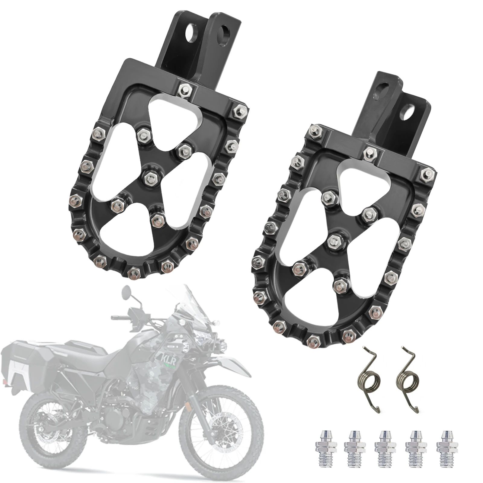 Foot Pegs for KLR650, Dirt Bike Foot Pegs Footrests Pedals Rests Motorcycle Footpegs Rest Pedal CNC for KLR 650 1987-2018 21-24
Foot Pegs for KLR650, Dirt Bike Foot Pegs Footrests Pedals Rests Motorcycle Footpegs Rest Pedal CNC for KLR 650 1987-2018 21-24