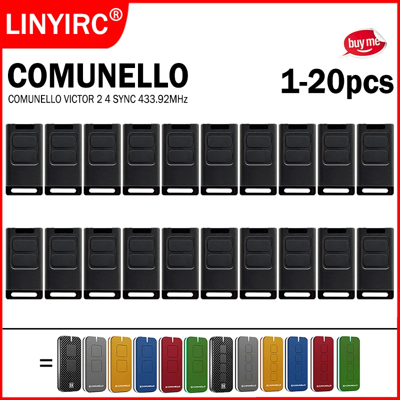 COMUNELLO Remote Control 433.92MHz for COMUNELLO VICTOR 2 4 SYNC VICTOR2 VICTOR4 Automation Gate Remote Control Hand Transmitter