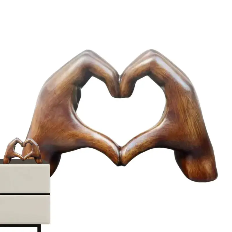 Heart Hands Sculpture Love Hands Statue Decor Love Finger Aesthetic Boho Wedding Accents Decorations Resin Decor For Shelves
Heart Hands Sculpture Love Hands Statue Decor Love Finger Aesthetic Boho Wedding Accents Decorations Resin Decor For Shelves