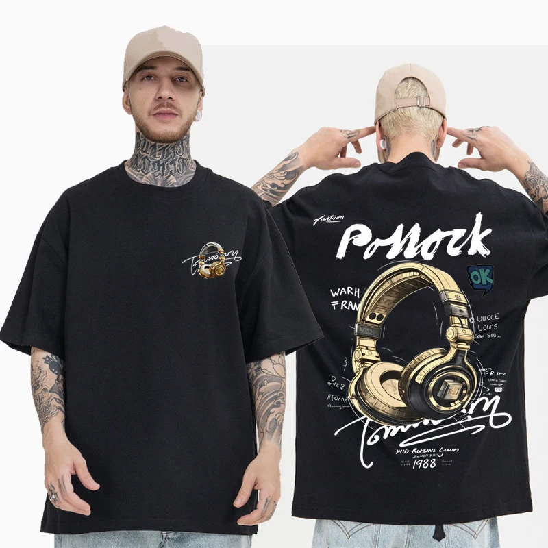 Мужская футболка большого размера с коротким рукавом Y2K, хип-хоп наушники, графические футболки, уличная одежда в стиле Харадзюку, топы из 100% хлопка, мужская одежда
Мужская футболка большого размера с коротким рукавом Y2K, хип-хоп наушники, графические футболки, уличная одежда в стиле Харадзюку, топы из 100% хлопка, мужская одежда