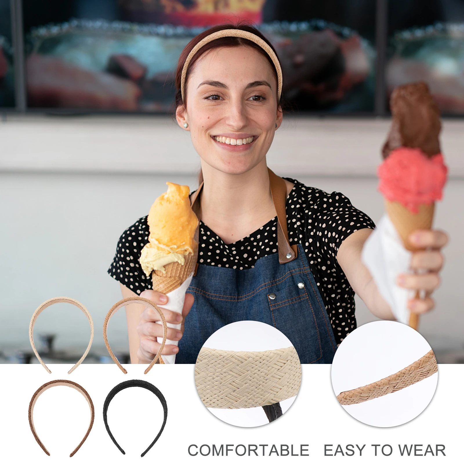 4pcs Sponge Headbands for Women Simple Hairbands Raffia Hair Hoops Durable Stylish Headgear Hair Accessories Spring Party
4pcs Sponge Headbands for Women Simple Hairbands Raffia Hair Hoops Durable Stylish Headgear Hair Accessories Spring Party