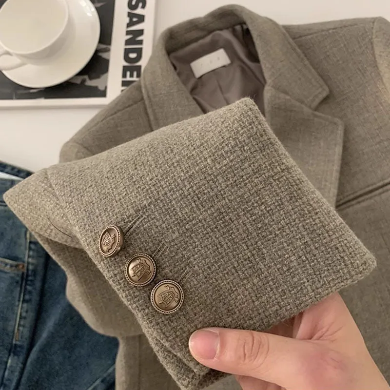 Coat Women Blazers Coats Turn Down Collar Y2k Streetwear Blazer Jackets Work Slim Fit Suits Elegant Splice Jacket 2025 Autumn
Coat Women Blazers Coats Turn Down Collar Y2k Streetwear Blazer Jackets Work Slim Fit Suits Elegant Splice Jacket 2025 Autumn