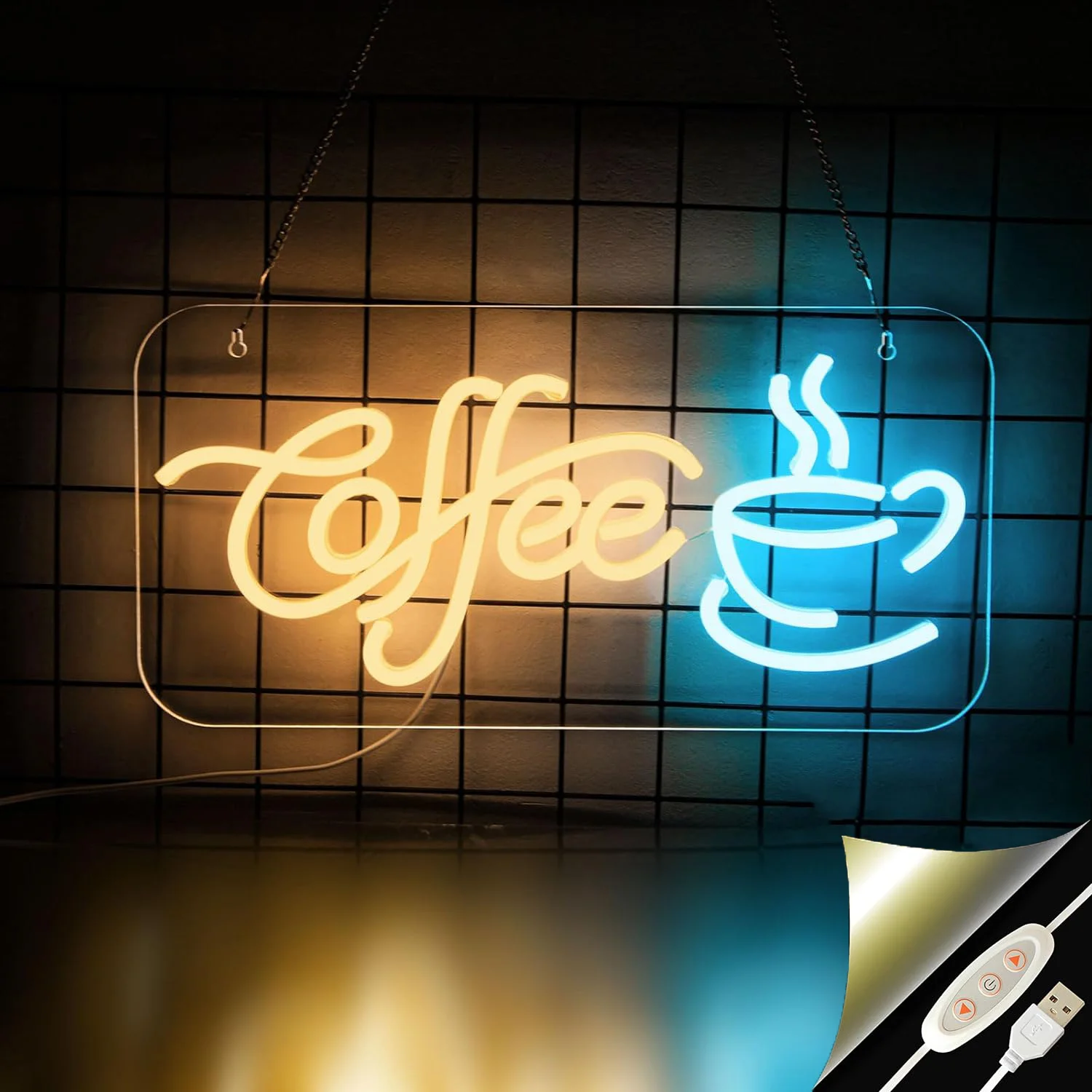 Coffee neon, suitable for coffee bars, walls, cafes, restaurants, shop windows, hotels and commercial establishments 
Coffee neon, suitable for coffee bars, walls, cafes, restaurants, shop windows, hotels and commercial establishments