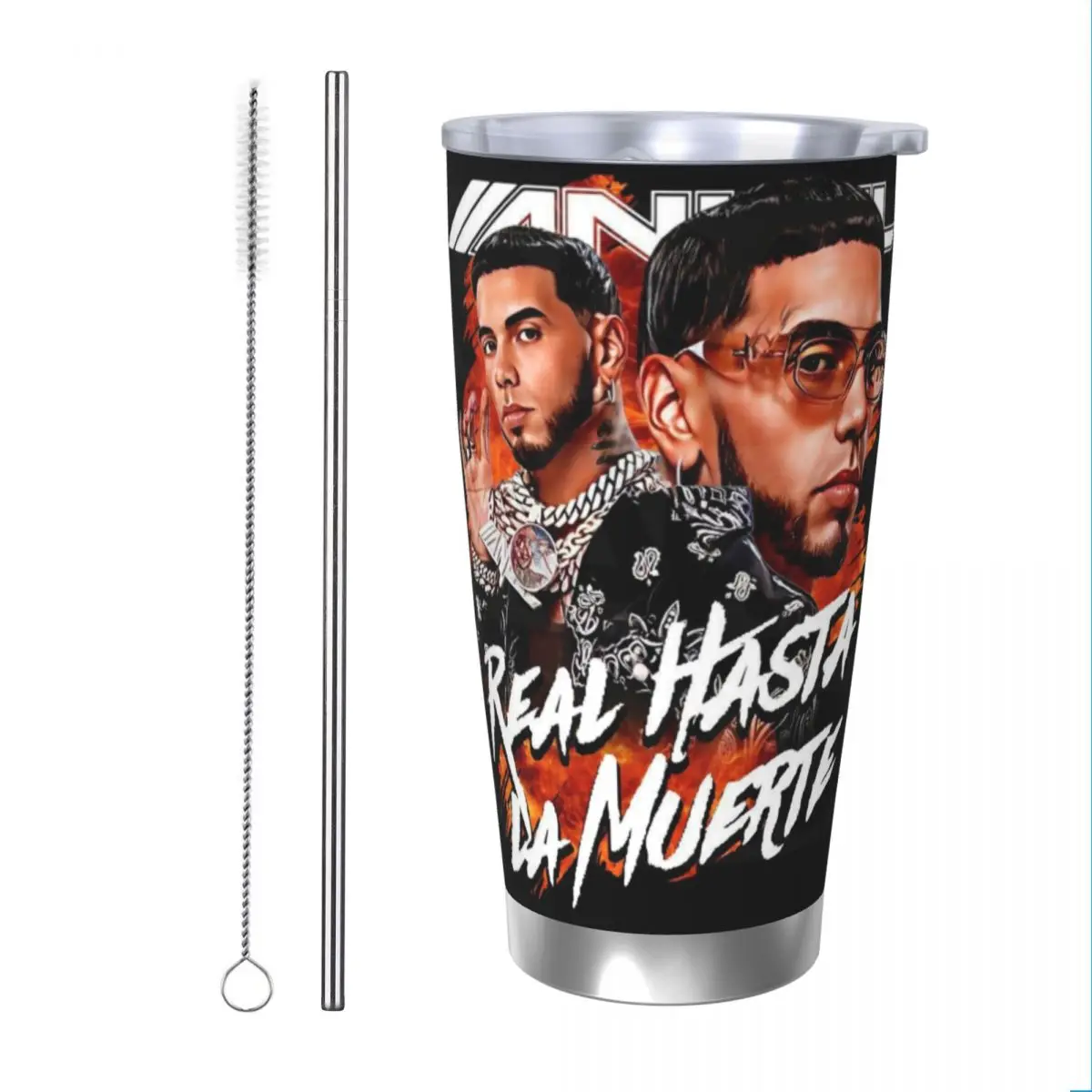Anuel AA 20oz Stainless Steel Car Mug Straw Thermal Iced Travel Cup Vacuum Insulated Coffee Hot Cup
Anuel AA 20oz Stainless Steel Car Mug Straw Thermal Iced Travel Cup Vacuum Insulated Coffee Hot Cup