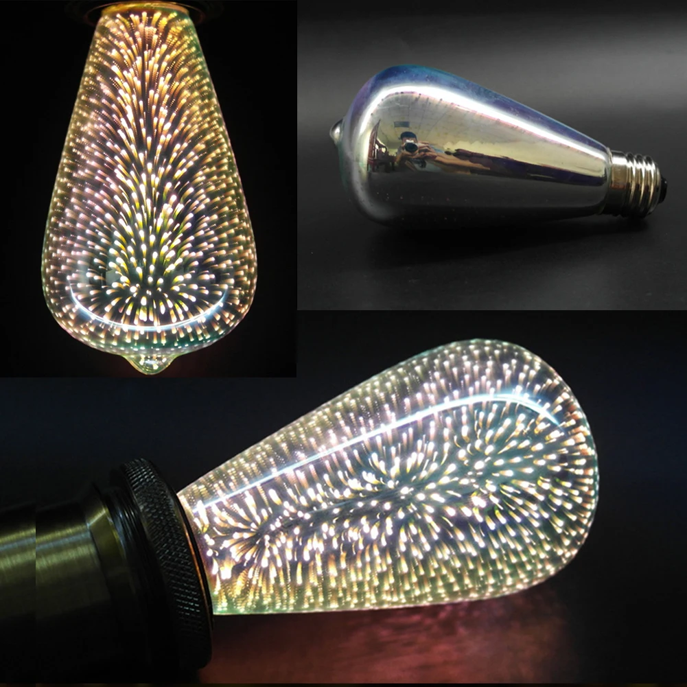 LED Bulb Fireworks RFID Blocking 3D Home Decor Star Glass RGB Christmas Vintage E27 Night Light
LED Bulb Fireworks RFID Blocking 3D Home Decor Star Glass RGB Christmas Vintage E27 Night Light