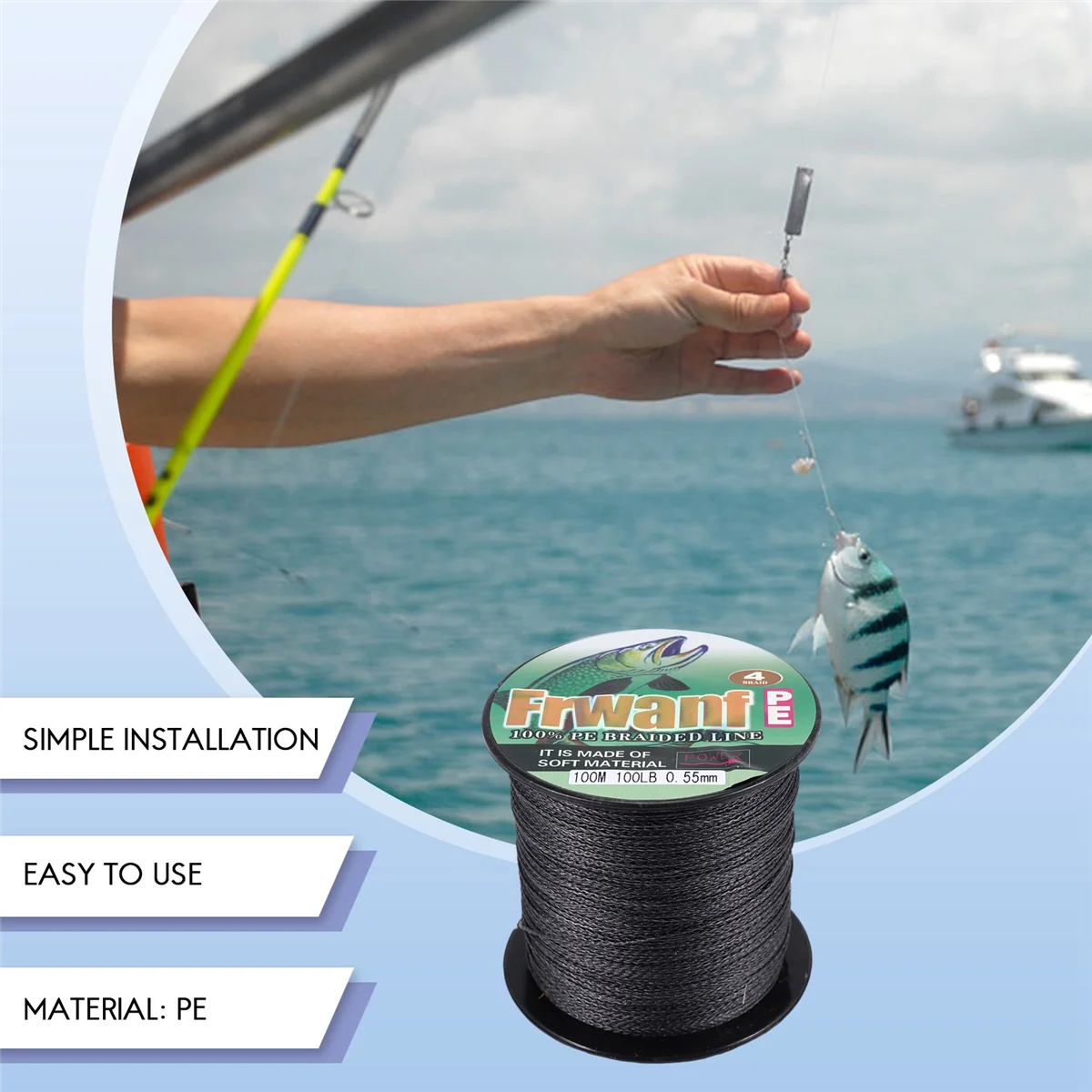 AC22 4 Strand 100M PE Braided Fishing Line 4 Strand Super Strong Multifilament Thread For Fishing Carp 100LB
AC22 4 Strand 100M PE Braided Fishing Line 4 Strand Super Strong Multifilament Thread For Fishing Carp 100LB