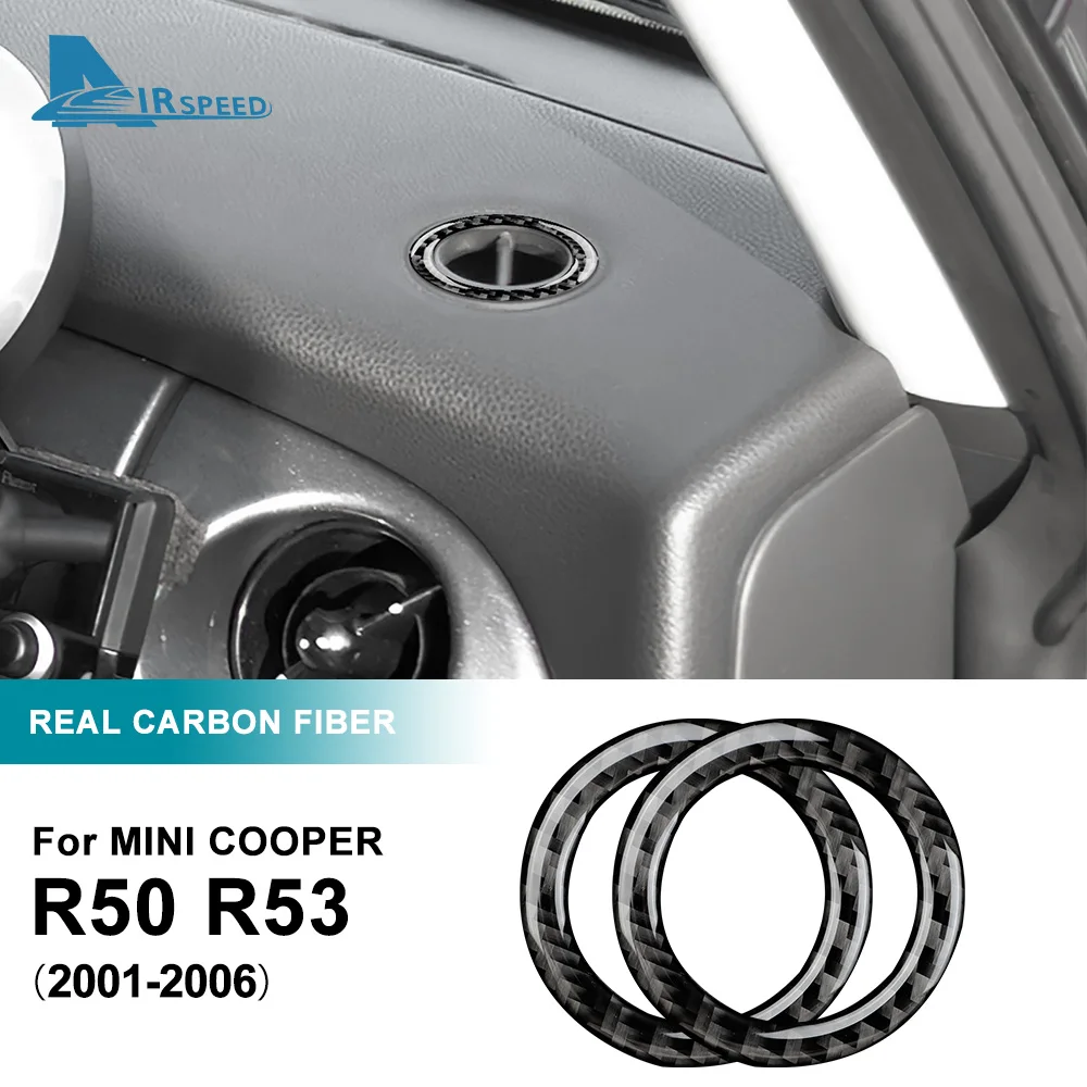 AIRSPEED Dashboard Side Defog Air Vent Instrument Panel Sticker Soft Carbon Fiber 2pcs for Mini Cooper One R50 R53 2001-2006
AIRSPEED Dashboard Side Defog Air Vent Instrument Panel Sticker Soft Carbon Fiber 2pcs for Mini Cooper One R50 R53 2001-2006