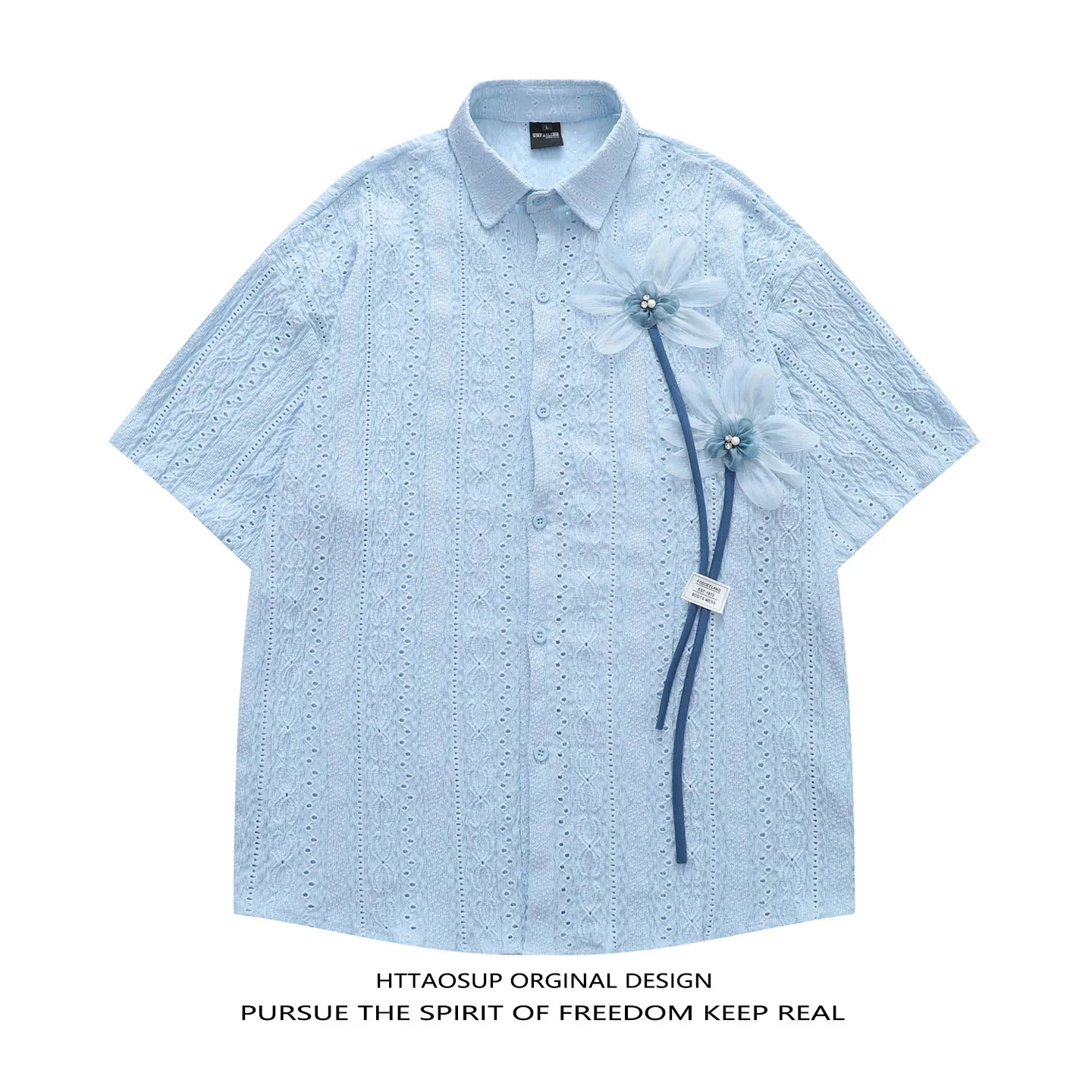 HTTAOSUP Summer Casual Women's Short Sleeve Shirt Textured Relief Floral Print Loose Fit Polyester Fiber American Style
HTTAOSUP Summer Casual Women's Short Sleeve Shirt Textured Relief Floral Print Loose Fit Polyester Fiber American Style