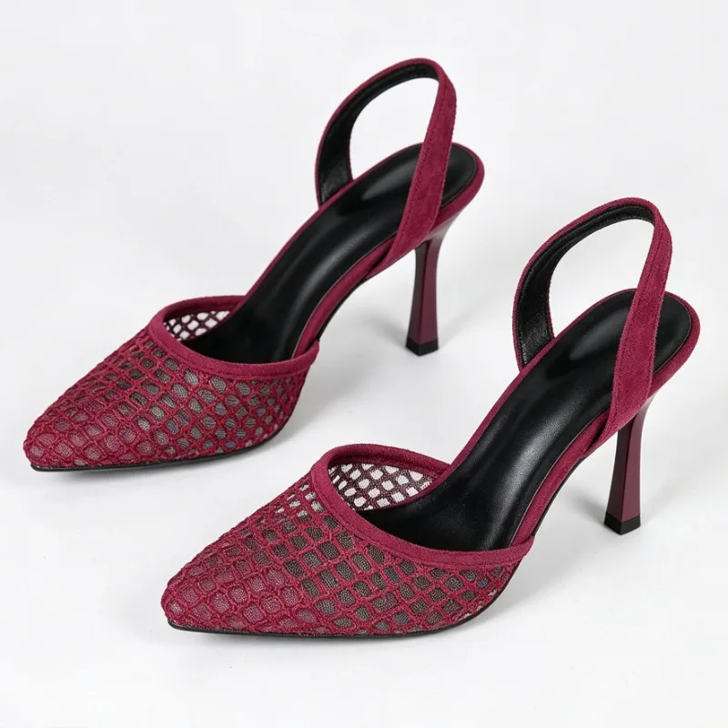 Mesh Hollow Pointed Toe Pumps Women's Sandals Breathable Mules Designer Dress Shoes Sexy Slingback High Heels Sandalias Mujer
Mesh Hollow Pointed Toe Pumps Women's Sandals Breathable Mules Designer Dress Shoes Sexy Slingback High Heels Sandalias Mujer
