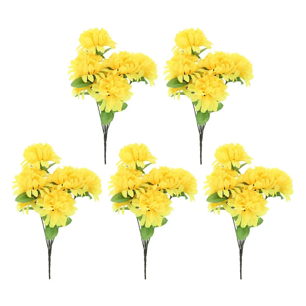 5 Pcs Chrysanthemum Bouquet Faux Yellow Flowers Dried Marigolds Vibrant Colors Longlasting Grave Flowers Fall Decor
5 Pcs Chrysanthemum Bouquet Faux Yellow Flowers Dried Marigolds Vibrant Colors Longlasting Grave Flowers Fall Decor