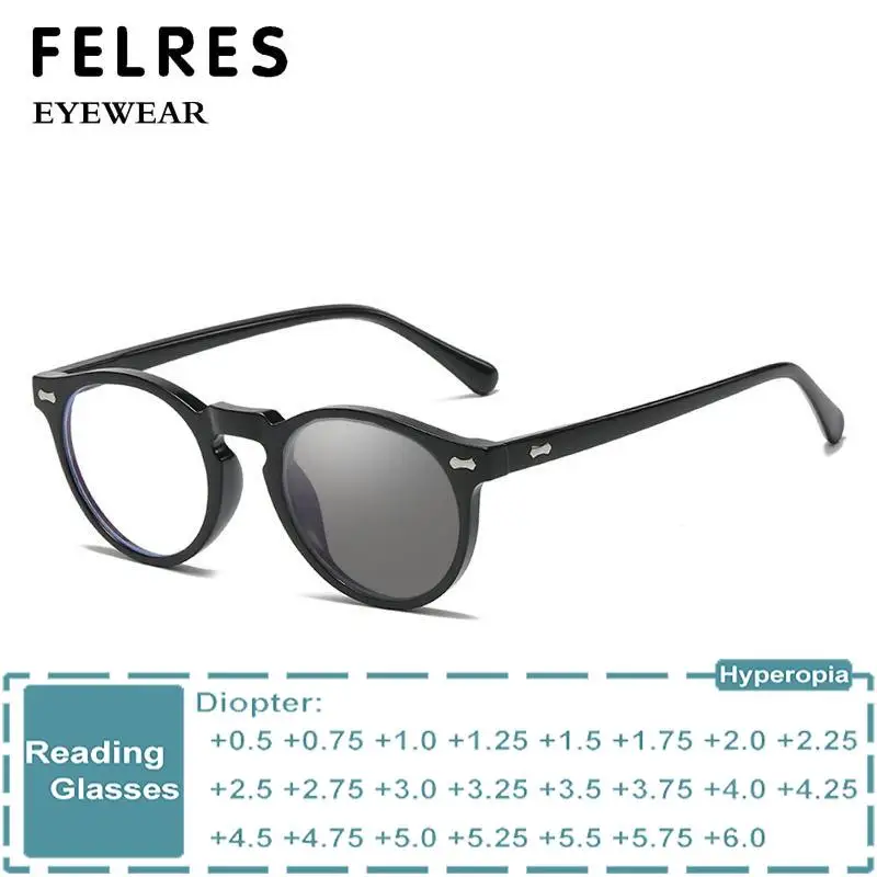 Brand Design Round Women Photochromic Reading Glasses Trend Designer Men Finished Prescription Glasses Outdoor Sunglasses
Brand Design Round Women Photochromic Reading Glasses Trend Designer Men Finished Prescription Glasses Outdoor Sunglasses