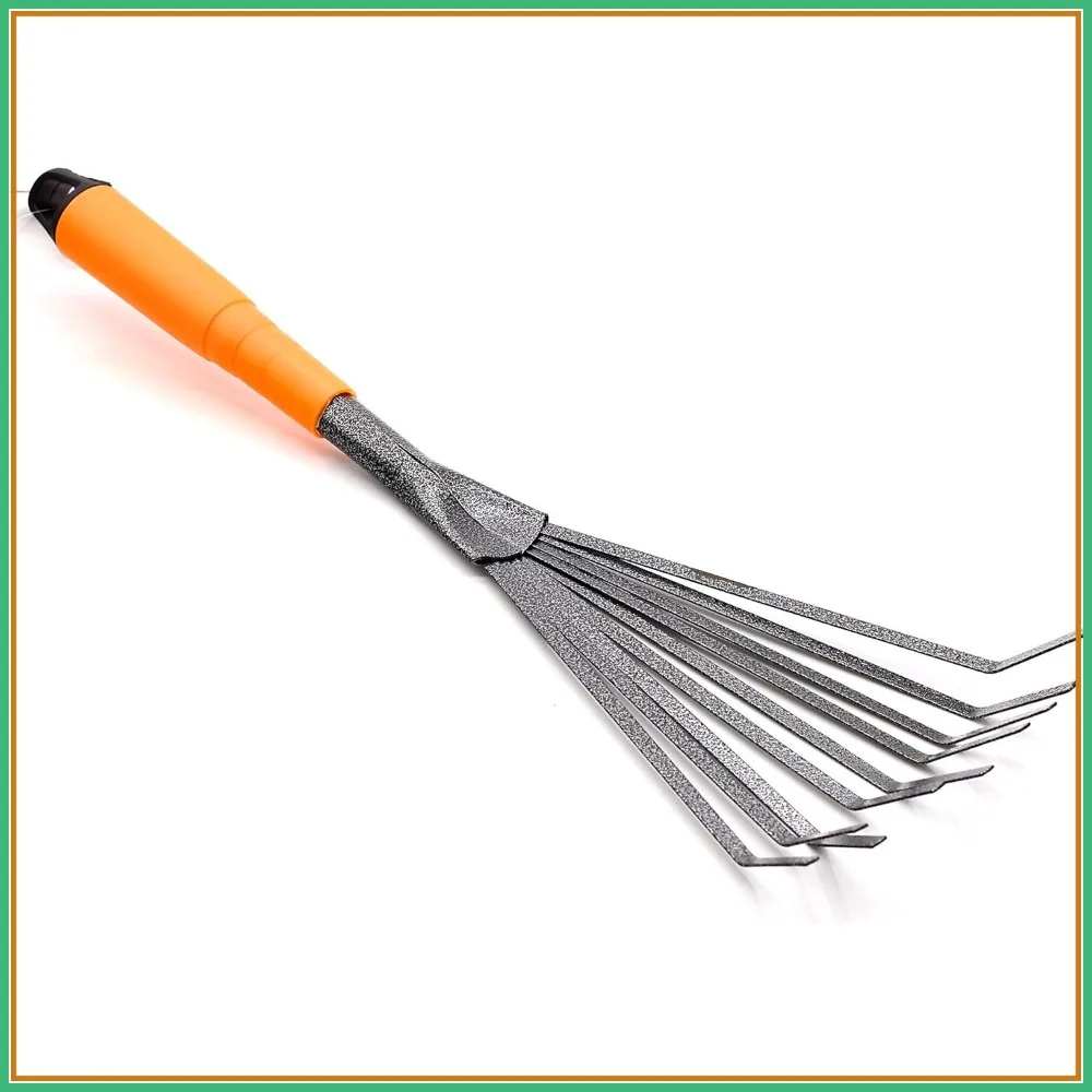 Steel Hand Rake Soil Tiller with Ergonomic Handle, Small Leaf Rake for Gardening, Cultivating, Yard Flower Beds
Steel Hand Rake Soil Tiller with Ergonomic Handle, Small Leaf Rake for Gardening, Cultivating, Yard Flower Beds