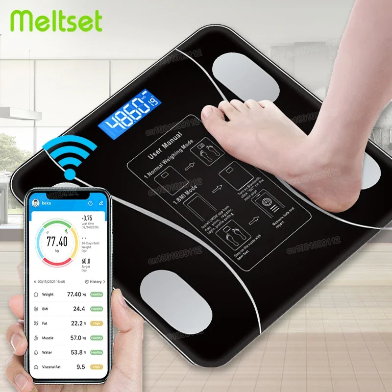 Smart Body Fat Scale Wireless Digital Bathroom Scale Bluetooth Electronic Weight Scale with Smartphone App Digital kitchen scale
Smart Body Fat Scale Wireless Digital Bathroom Scale Bluetooth Electronic Weight Scale with Smartphone App Digital kitchen scale