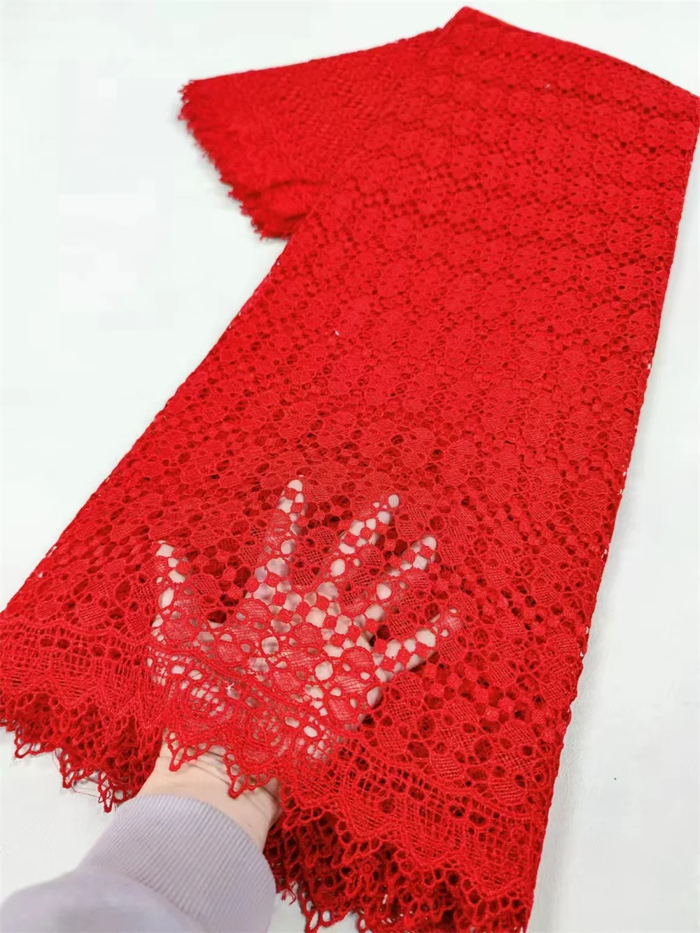 Red Lace African Guipure 2025 Novelty African Lace Fabrics 5 Yards Nigeiran Cord Lace Fabric For Brides Wedding Dresses W488-1
Red Lace African Guipure 2025 Novelty African Lace Fabrics 5 Yards Nigeiran Cord Lace Fabric For Brides Wedding Dresses W488-1