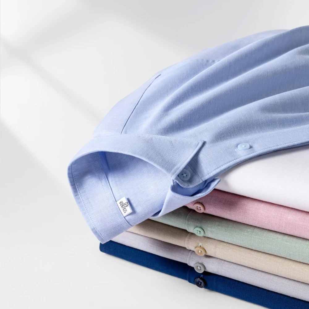 Linen Modal Blend Men's Short Sleeve Shirt Breathable Cotton Enzyme Washed Business Casual Regular Fit Soft Summer Top
Linen Modal Blend Men's Short Sleeve Shirt Breathable Cotton Enzyme Washed Business Casual Regular Fit Soft Summer Top