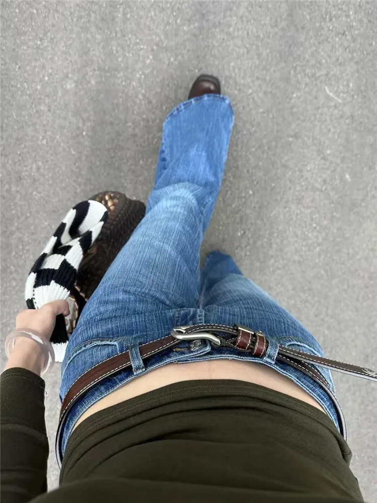 American Retro Blue Heavy Work Bamboo Pattern Low Waist Sexy Micro Flare Jeans Women Spring Autumn Loose Slimming Floor-Lengt...
American Retro Blue Heavy Work Bamboo Pattern Low Waist Sexy Micro Flare Jeans Women Spring Autumn Loose Slimming Floor-Lengt...