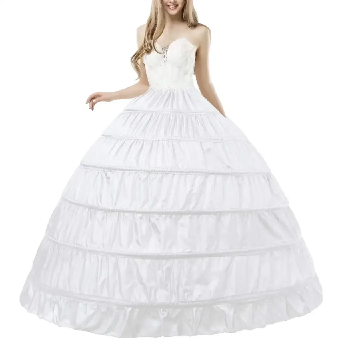 A-line 6 Hoop Bridal Dress Gown Slip Petticoat for Women, Women's Half Slips Floor Length Dresses Underskirt for Wedding Ball
A-line 6 Hoop Bridal Dress Gown Slip Petticoat for Women, Women's Half Slips Floor Length Dresses Underskirt for Wedding Ball