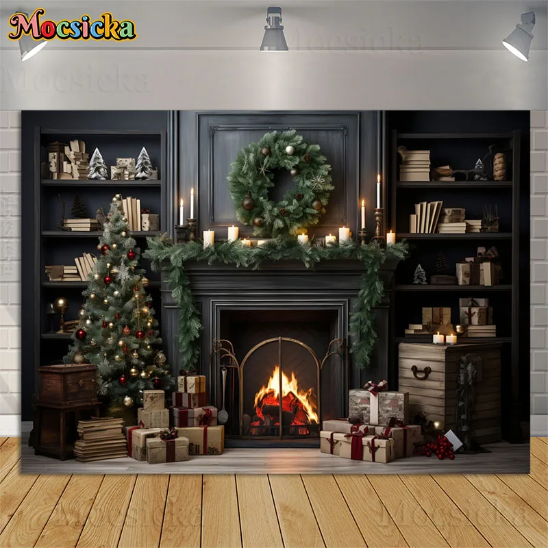 Christmas Indoor Fireplace Photography Backdrop Gray Wall Winter Xmas Tree Gift Decor Kids Portrait Photo Background Studio Prop
Christmas Indoor Fireplace Photography Backdrop Gray Wall Winter Xmas Tree Gift Decor Kids Portrait Photo Background Studio Prop