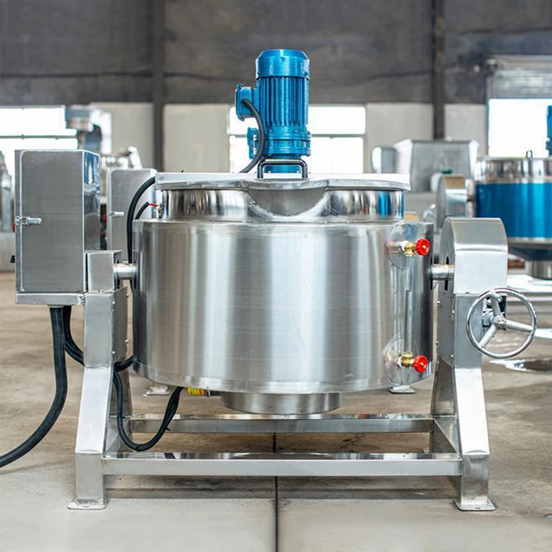 Jacket Kettle Machine Tilted Industrial Cooking Pot Stainless Steel Cooking Kettles for Sale
Jacket Kettle Machine Tilted Industrial Cooking Pot Stainless Steel Cooking Kettles for Sale