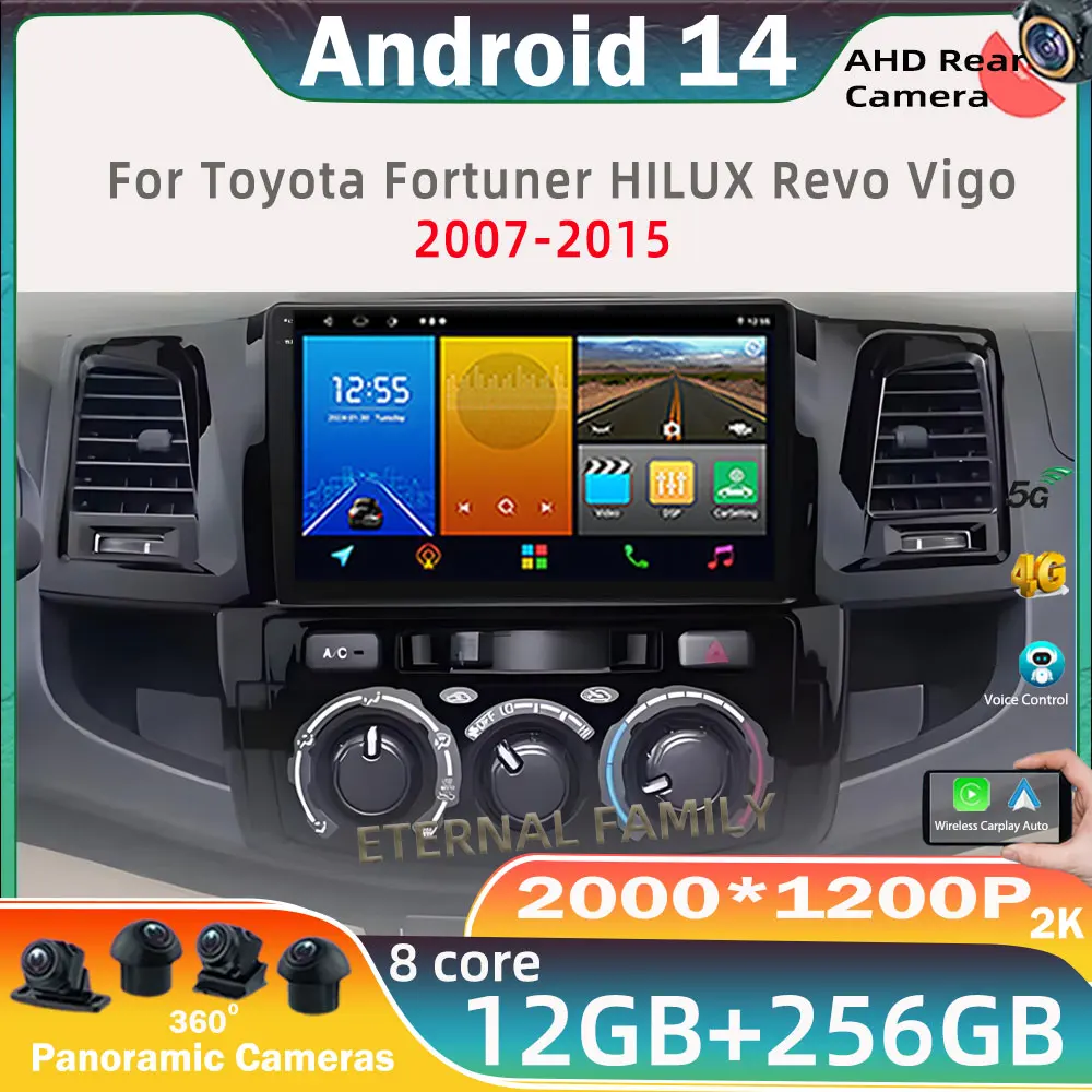 Android For Toyota Fortuner HILUX Revo Vigo 2007-2015 carplay GPS Navigation Car Radio Video Player Multimedia WIFI Touchscreen
Android For Toyota Fortuner HILUX Revo Vigo 2007-2015 carplay GPS Navigation Car Radio Video Player Multimedia WIFI Touchscreen