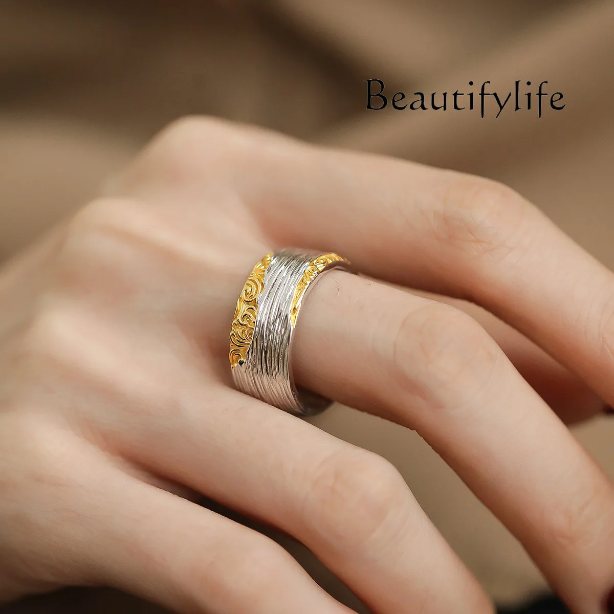 Sterling silver color matching ring, new light luxury niche designer, high-end new fashion and exquisite
Sterling silver color matching ring, new light luxury niche designer, high-end new fashion and exquisite