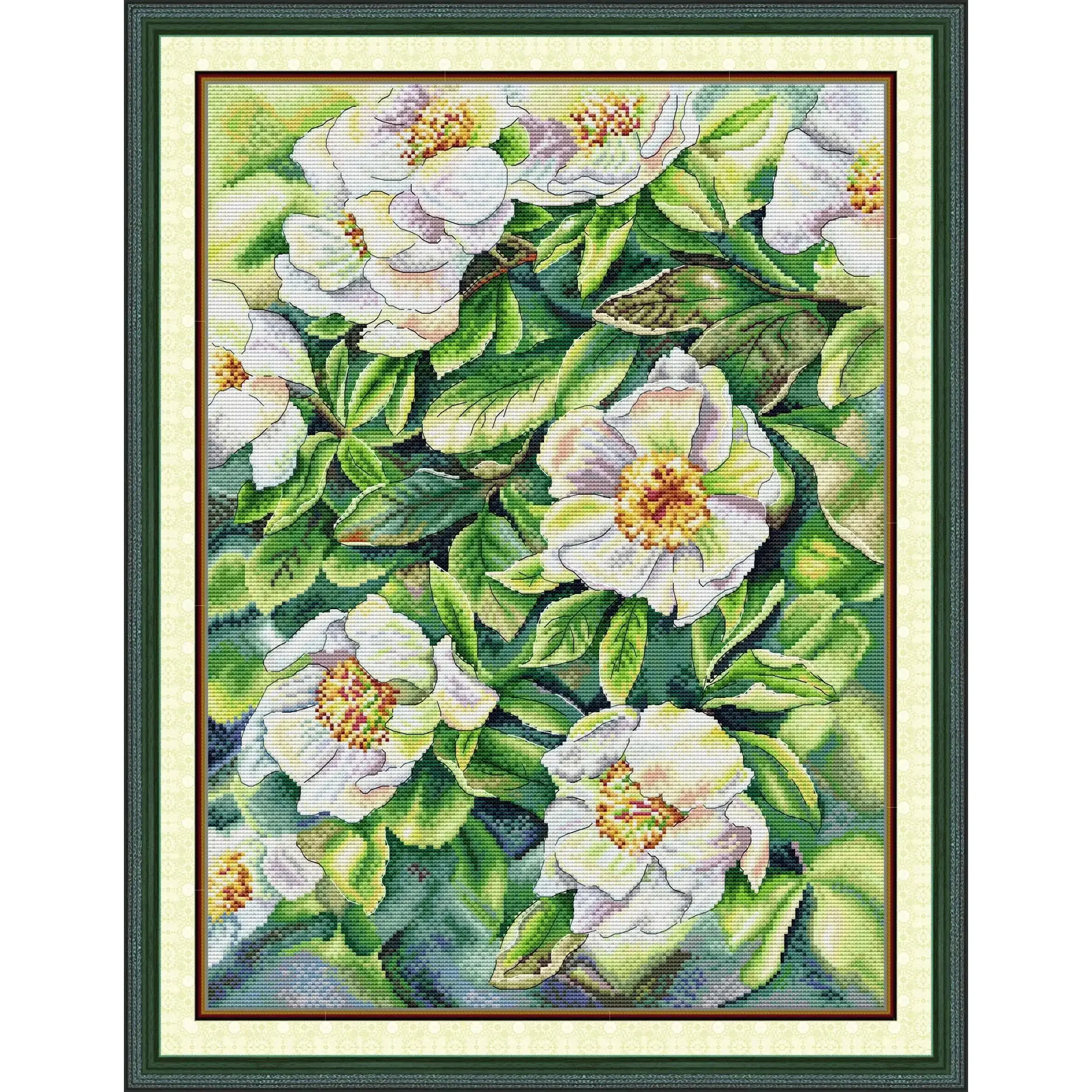 Joy Sunday Pre-printed Cross Stitch Kit Easy Pattern Aida Stamped Fabric Embroidery Set-White Rosehip
Joy Sunday Pre-printed Cross Stitch Kit Easy Pattern Aida Stamped Fabric Embroidery Set-White Rosehip