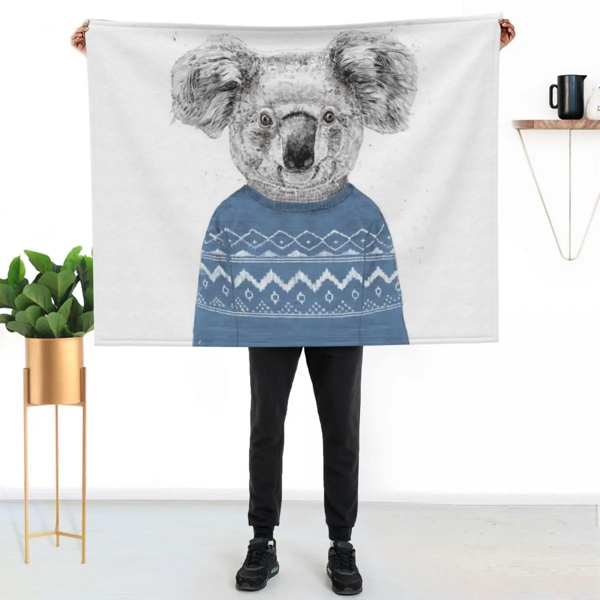 Winter koala Throw Blanket Faux Fur Soft Warm Blanket for Bed
Winter koala Throw Blanket Faux Fur Soft Warm Blanket for Bed