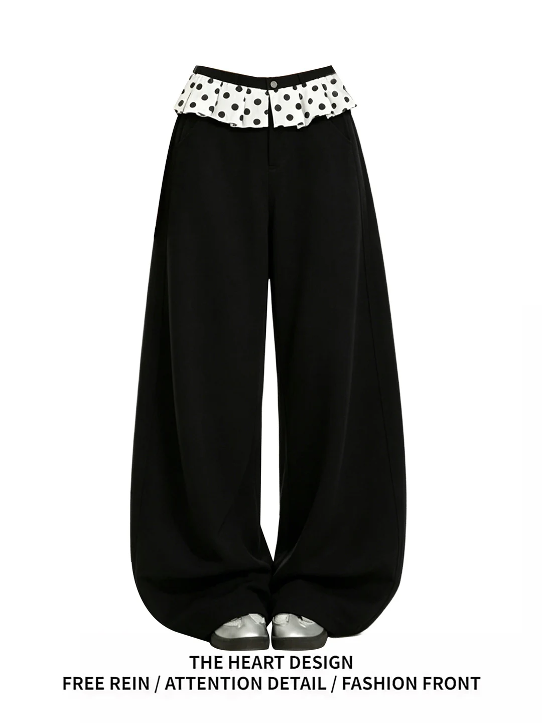 Black Splice Straight Leg Casual Pants Women's Summer New Design Loose Wide Leg Pants High Waist Button Polyester Blend
Black Splice Straight Leg Casual Pants Women's Summer New Design Loose Wide Leg Pants High Waist Button Polyester Blend