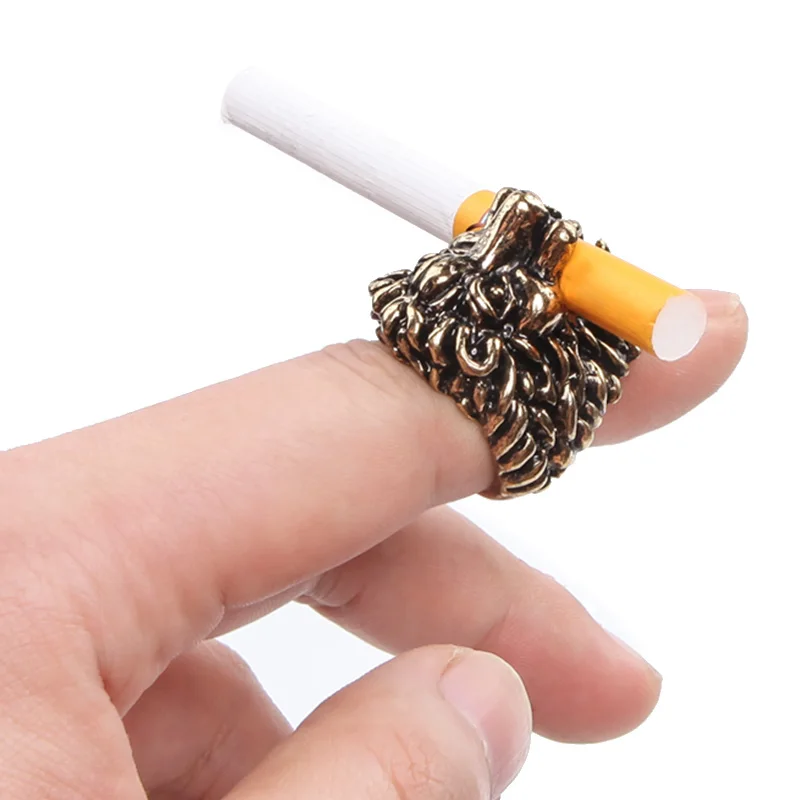 New Smoke ring cigarette holder Lion Design Rack Finger Ring for 8mm Cigarettes Smoking Accessories Gadget For Men
New Smoke ring cigarette holder Lion Design Rack Finger Ring for 8mm Cigarettes Smoking Accessories Gadget For Men