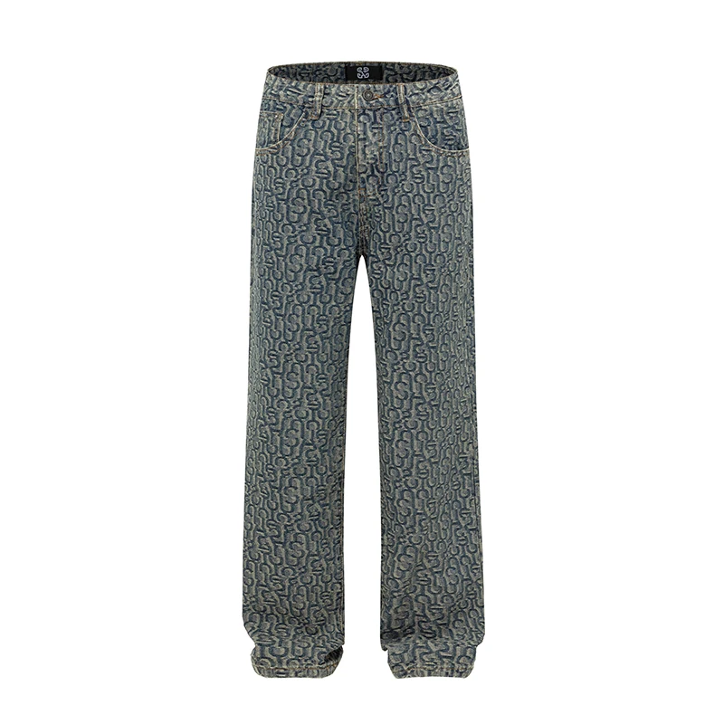 High-end tide brand loose straight jeans retro blue personalized letter print men's pants 2024 fall new Streetwear
High-end tide brand loose straight jeans retro blue personalized letter print men's pants 2024 fall new Streetwear
