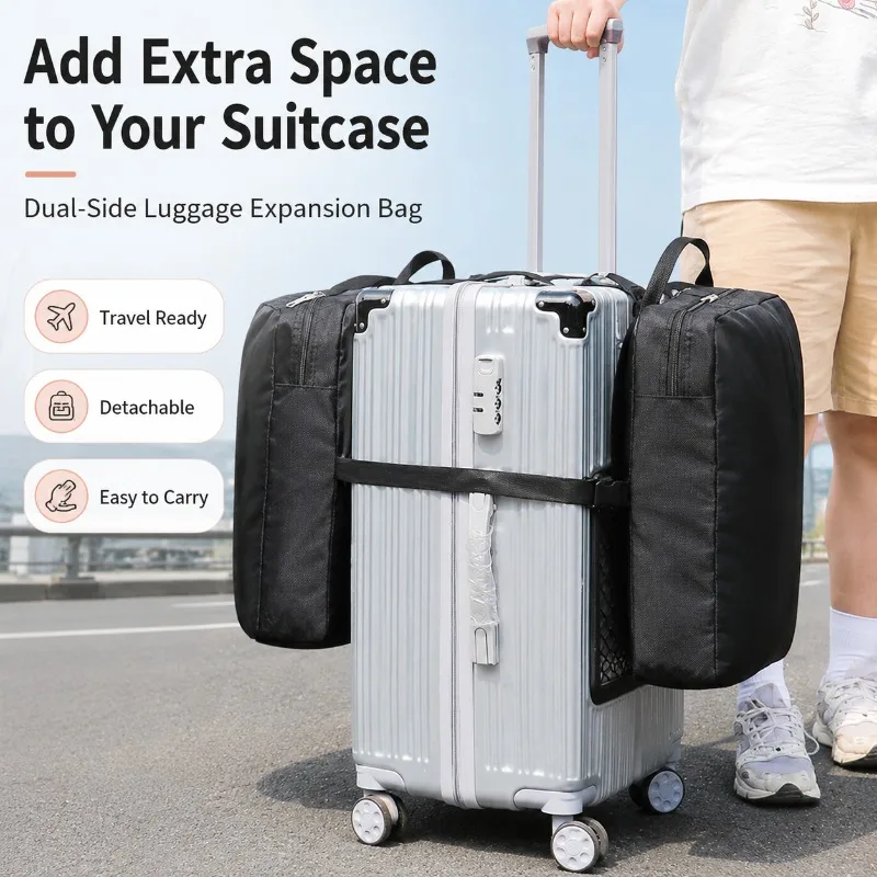 Dual Side Luggage Expansion Bag Detachable Travel Storage Pouch for Suitcase, Foldable Carry Bag Organizer
Dual Side Luggage Expansion Bag Detachable Travel Storage Pouch for Suitcase, Foldable Carry Bag Organizer