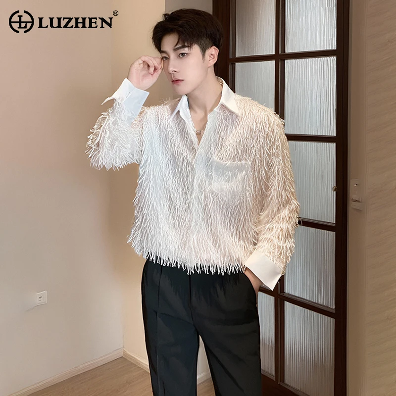 LUZHEN модные корейские элегантные рубашки с длинными рукавами и кисточками, мужские весенние новинки 2024, однотонные темпераментные топы LZ9859
LUZHEN модные корейские элегантные рубашки с длинными рукавами и кисточками, мужские весенние новинки 2024, однотонные темпераментные топы LZ9859