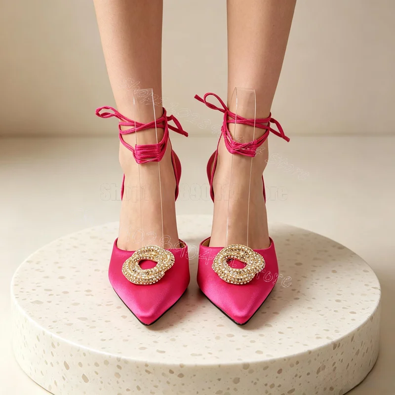 Crystal Knot Rose Red Pointed Toe Twine Pumps Lace Up Women Shoes Thin High Heels Party Banquet Dating 2026 Zapatos Para Mujere
Crystal Knot Rose Red Pointed Toe Twine Pumps Lace Up Women Shoes Thin High Heels Party Banquet Dating 2026 Zapatos Para Mujere