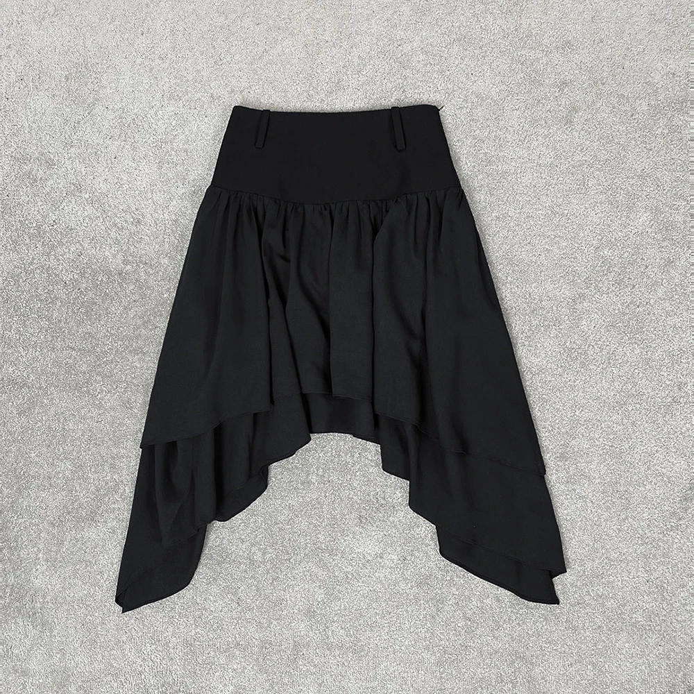 Acetate Fabric Women's Skirt Y2k Irregular Ruffle Hem Temperament Elegant Commuter Hundred A-line Skirt 2025 Summer New
Acetate Fabric Women's Skirt Y2k Irregular Ruffle Hem Temperament Elegant Commuter Hundred A-line Skirt 2025 Summer New