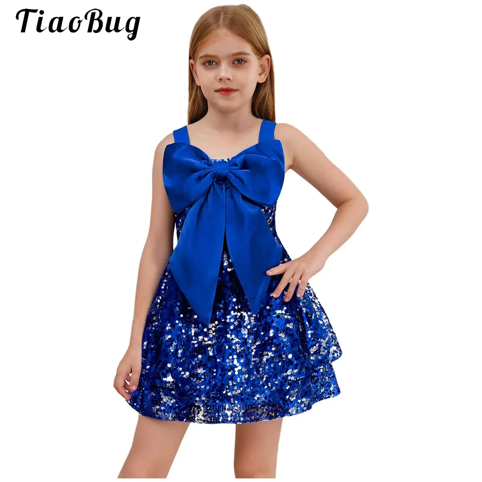 Shiny Girls Dresses Sparkly Sequin Bowknot Flower Girls Party Dress Bridesmaid Ball Gown Wedding Formal Mini Dress 6-14 Years
Shiny Girls Dresses Sparkly Sequin Bowknot Flower Girls Party Dress Bridesmaid Ball Gown Wedding Formal Mini Dress 6-14 Years